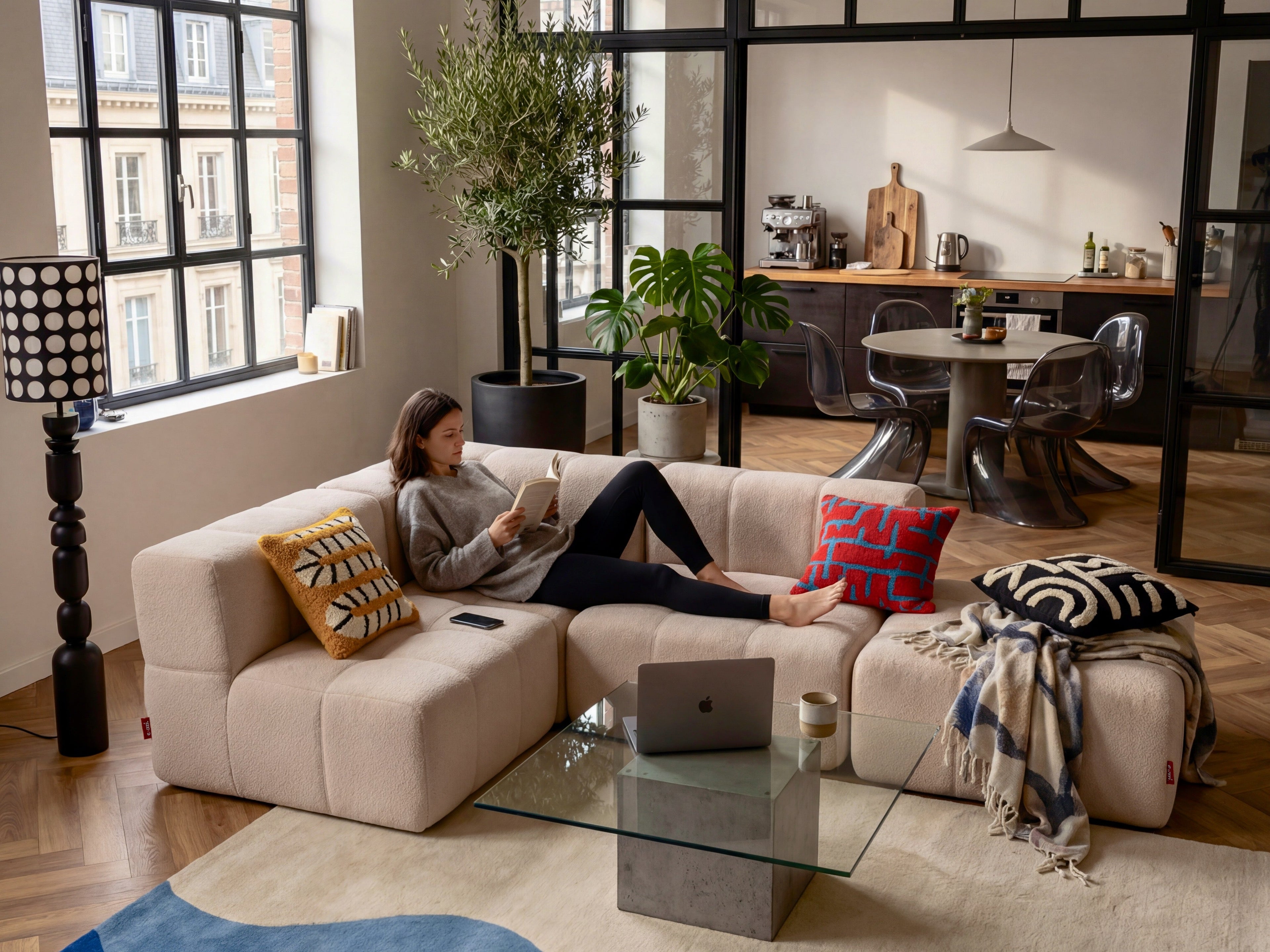 6-Piece Modular Sofa – Beige-4