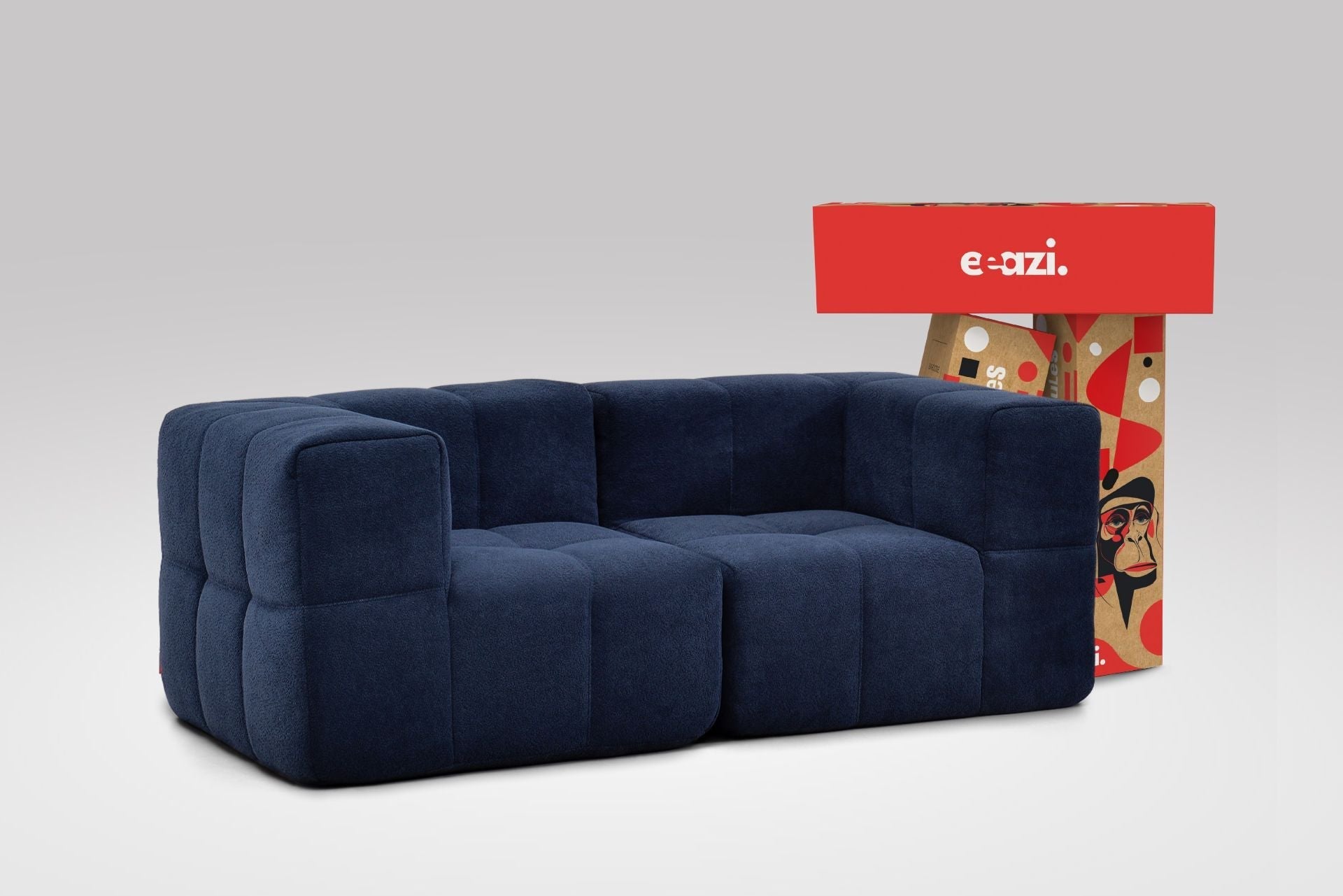 2 Teiliges Modulares Sofa – Blau-0