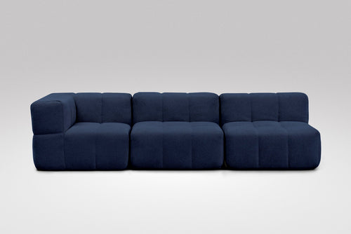 3 Teiliges Modulares Sofa – Blau-1