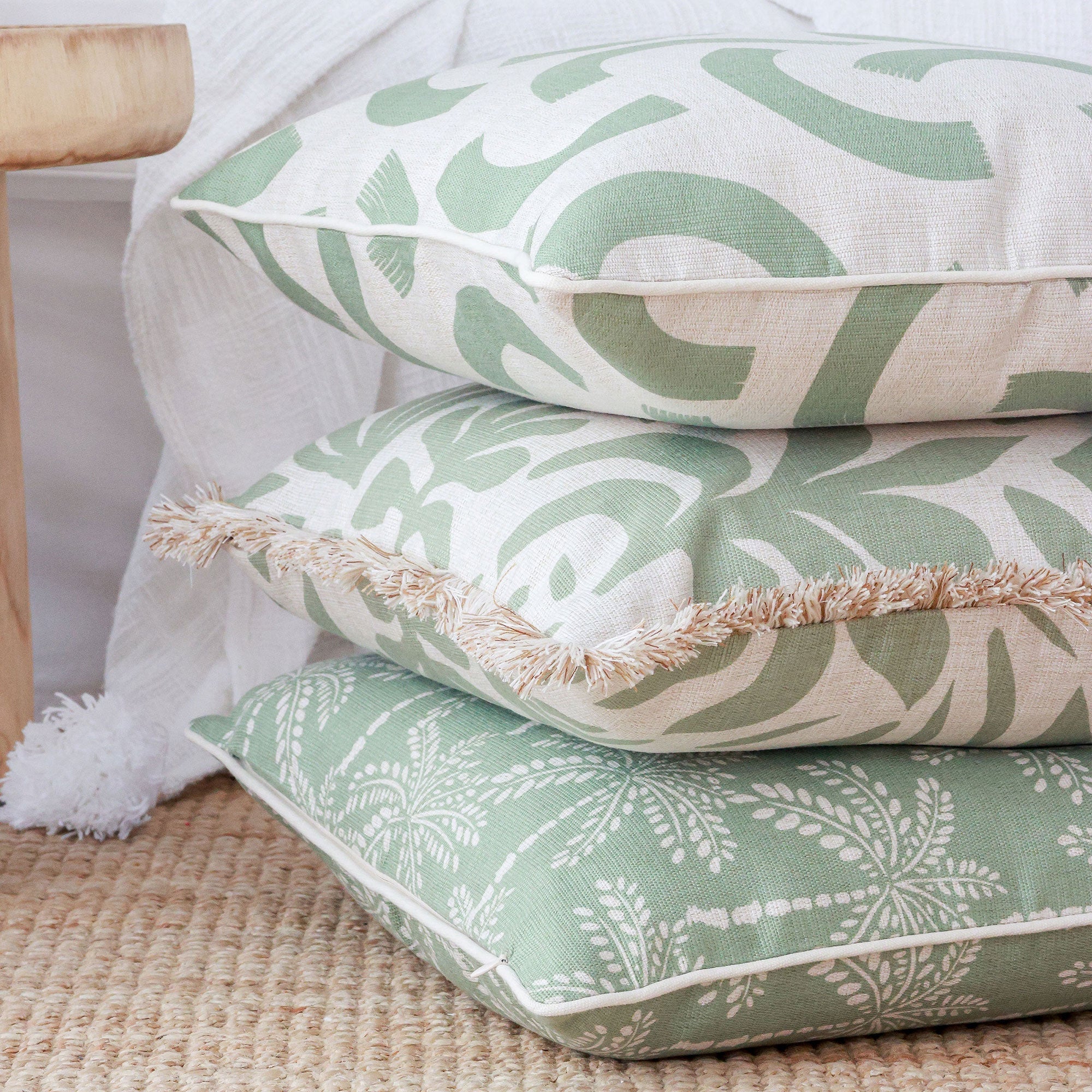 Cushion Cover-With Piping-Muse Sage-35cm x 50cm