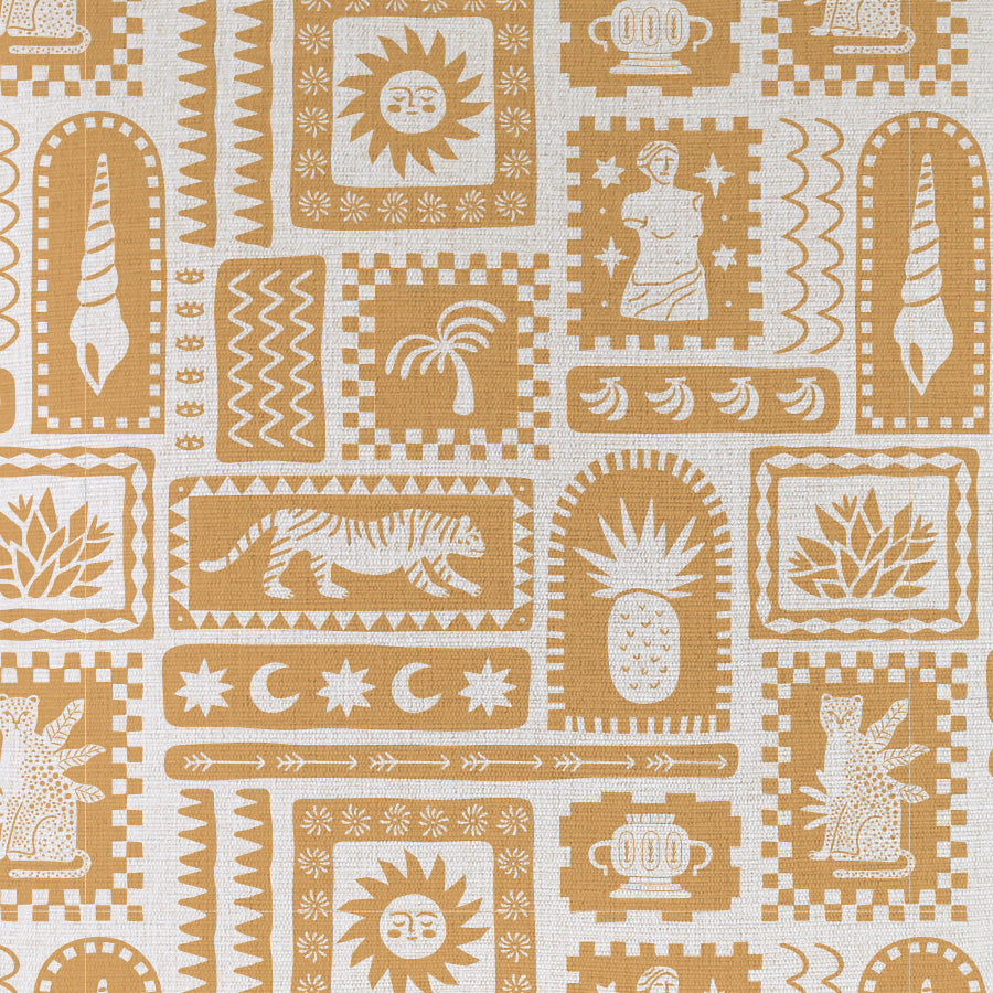 Cushion Cover-Coastal Fringe-Naxos Mustard-35cm x 50cm