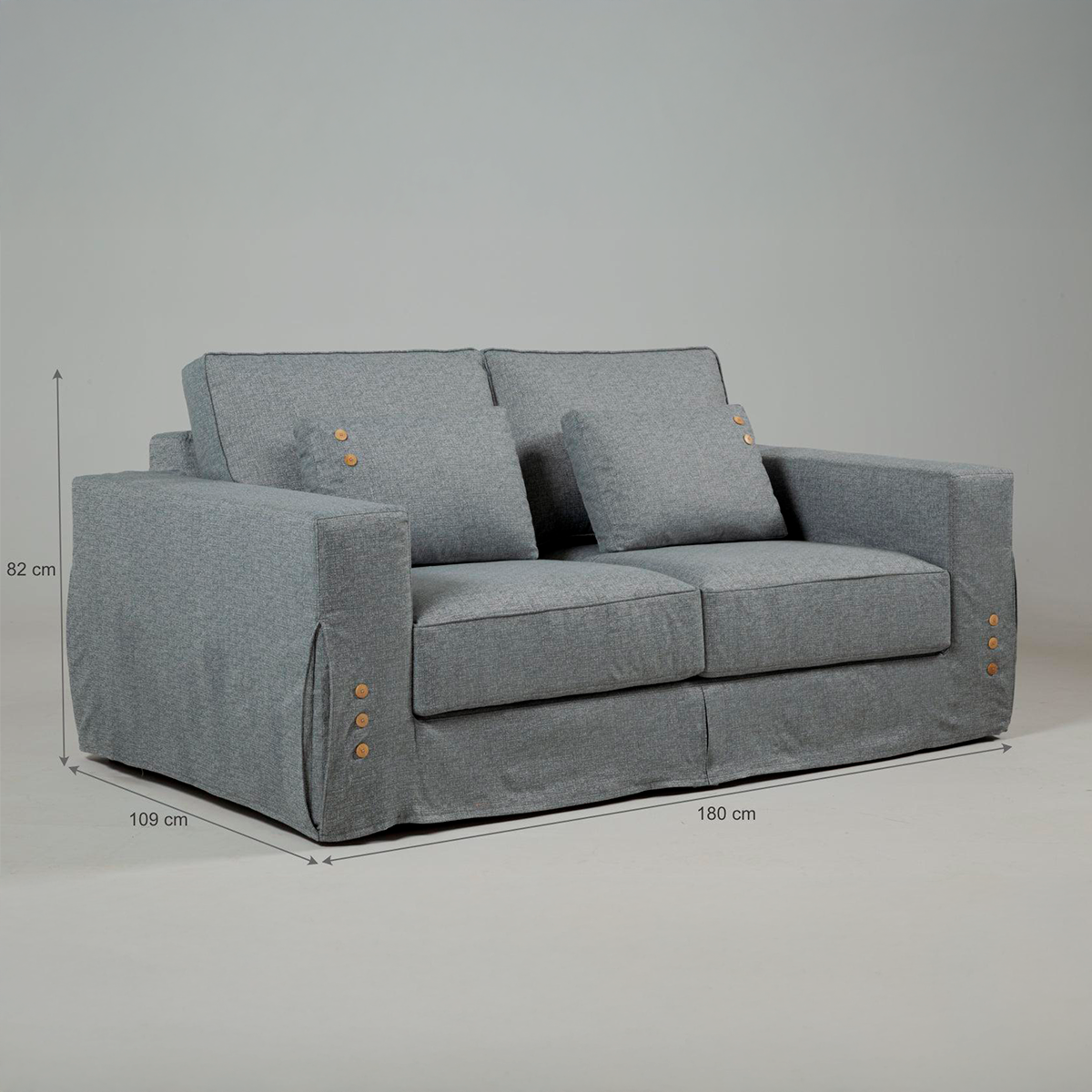 Sofa Monet – 3-Sitzer Polstersofa mit abnehmbarem Bezug-2