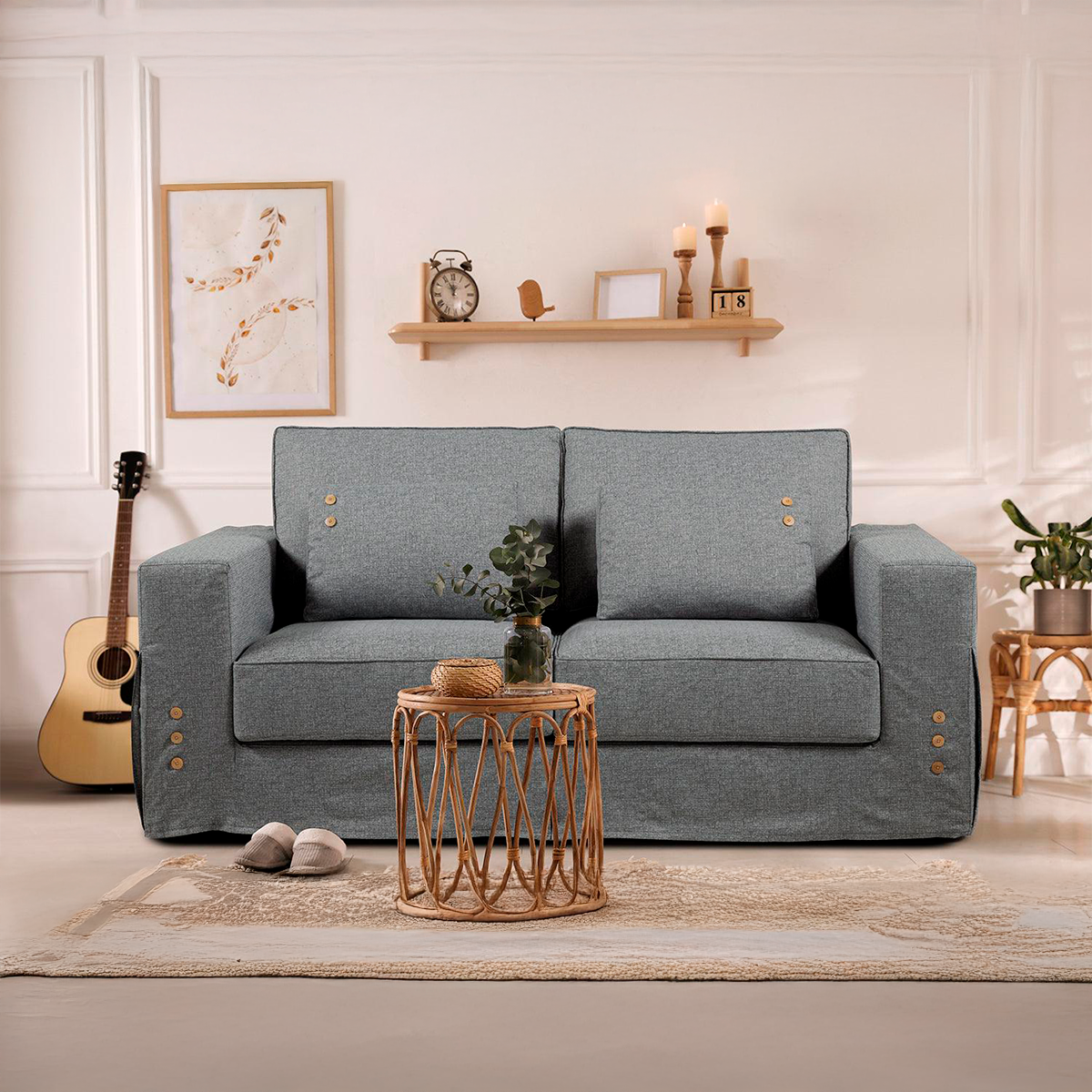 Sofa Monet – 3-Sitzer Polstersofa mit abnehmbarem Bezug-0