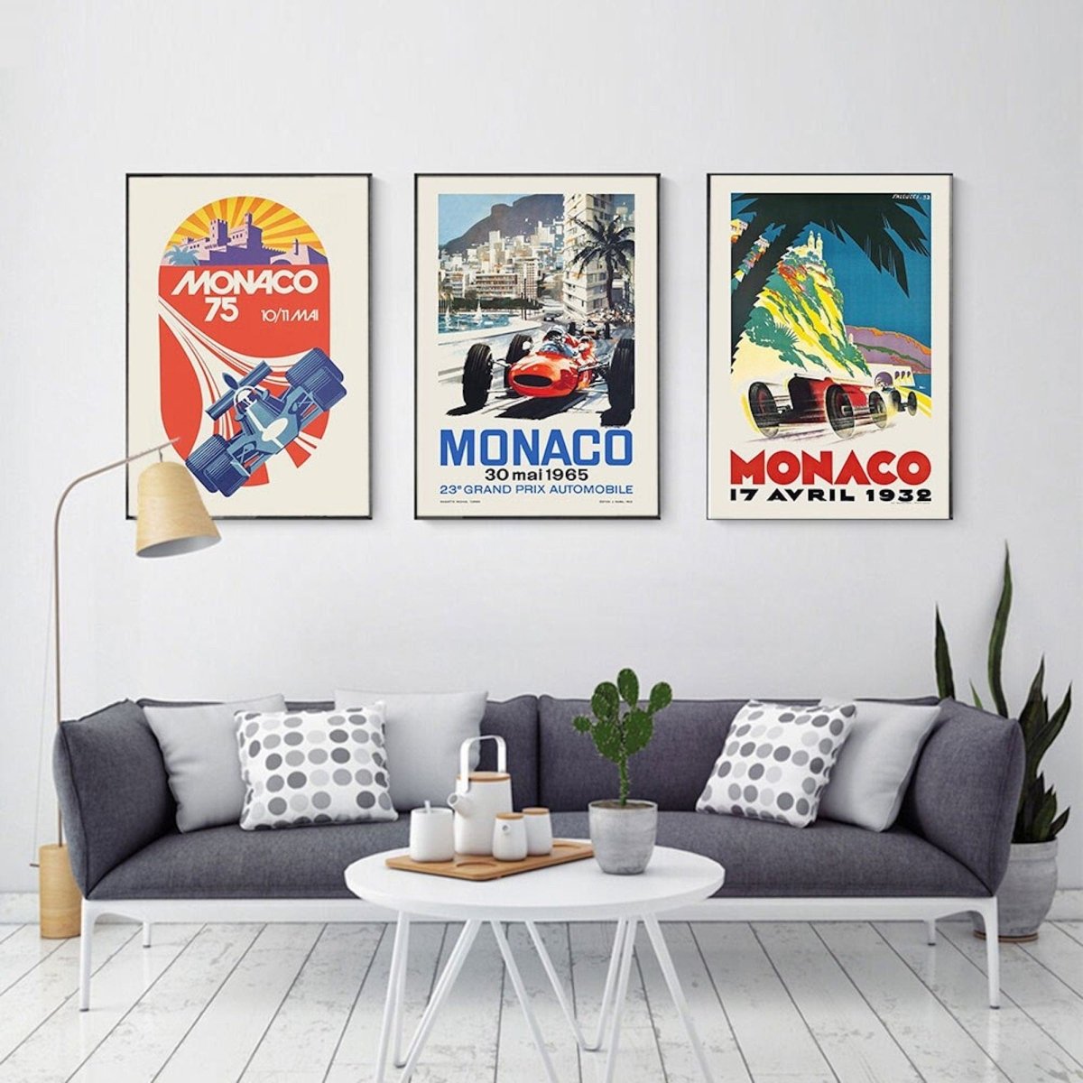 Poster Monaco Rennwagen Formel 1 Grand Prix · Bilder Wohnzimmer · Wandbilder Schlafzimmer · Deko Print ohne Rahmen · Bilder-1