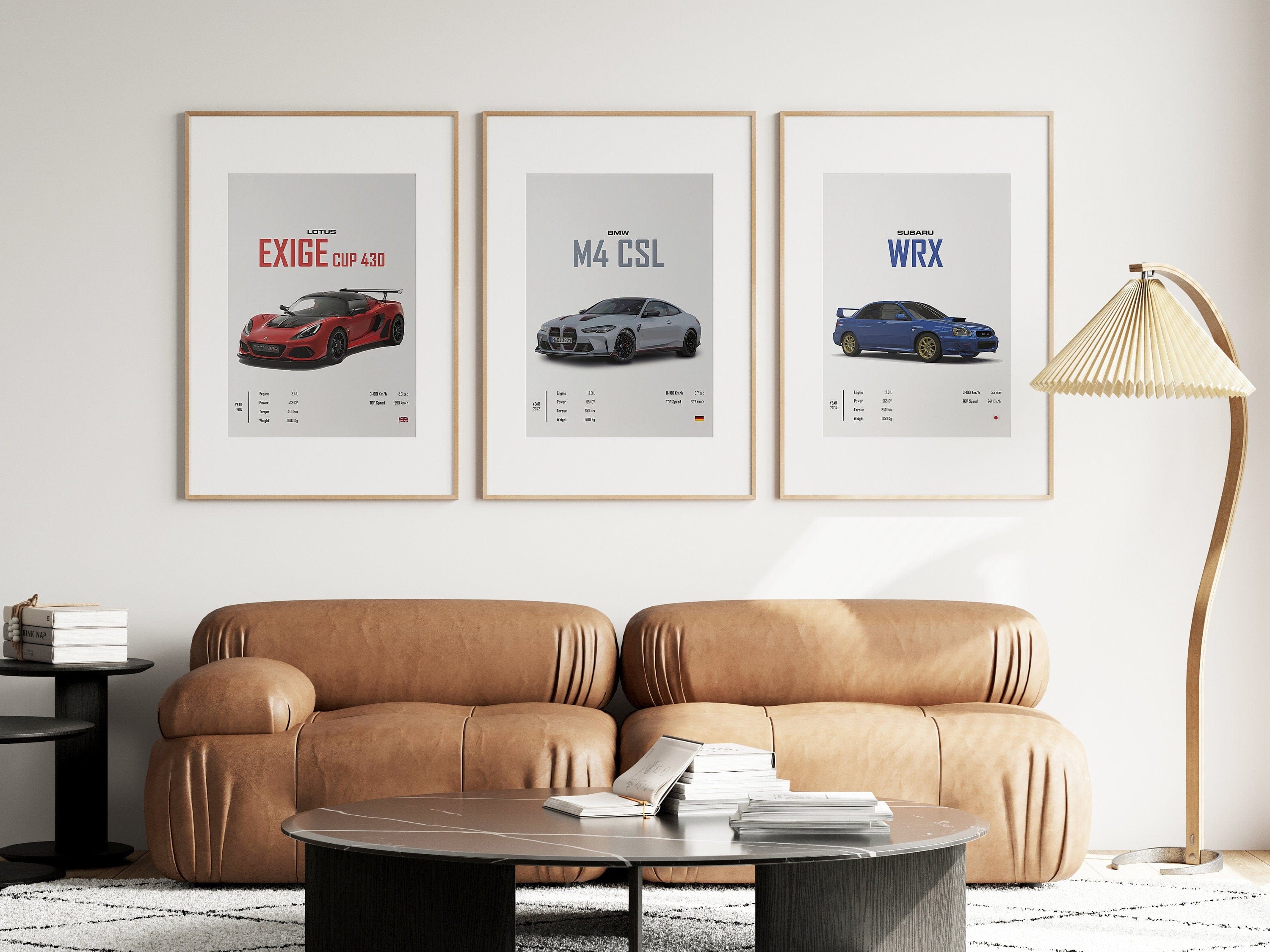 Poster Sportwagen  BMW LOTUS SUBARU Klassiker Legenden · Geschenk für ihn · Wohnzimmmer & Büro · Wand Deko · Print ohne Rahmen-2