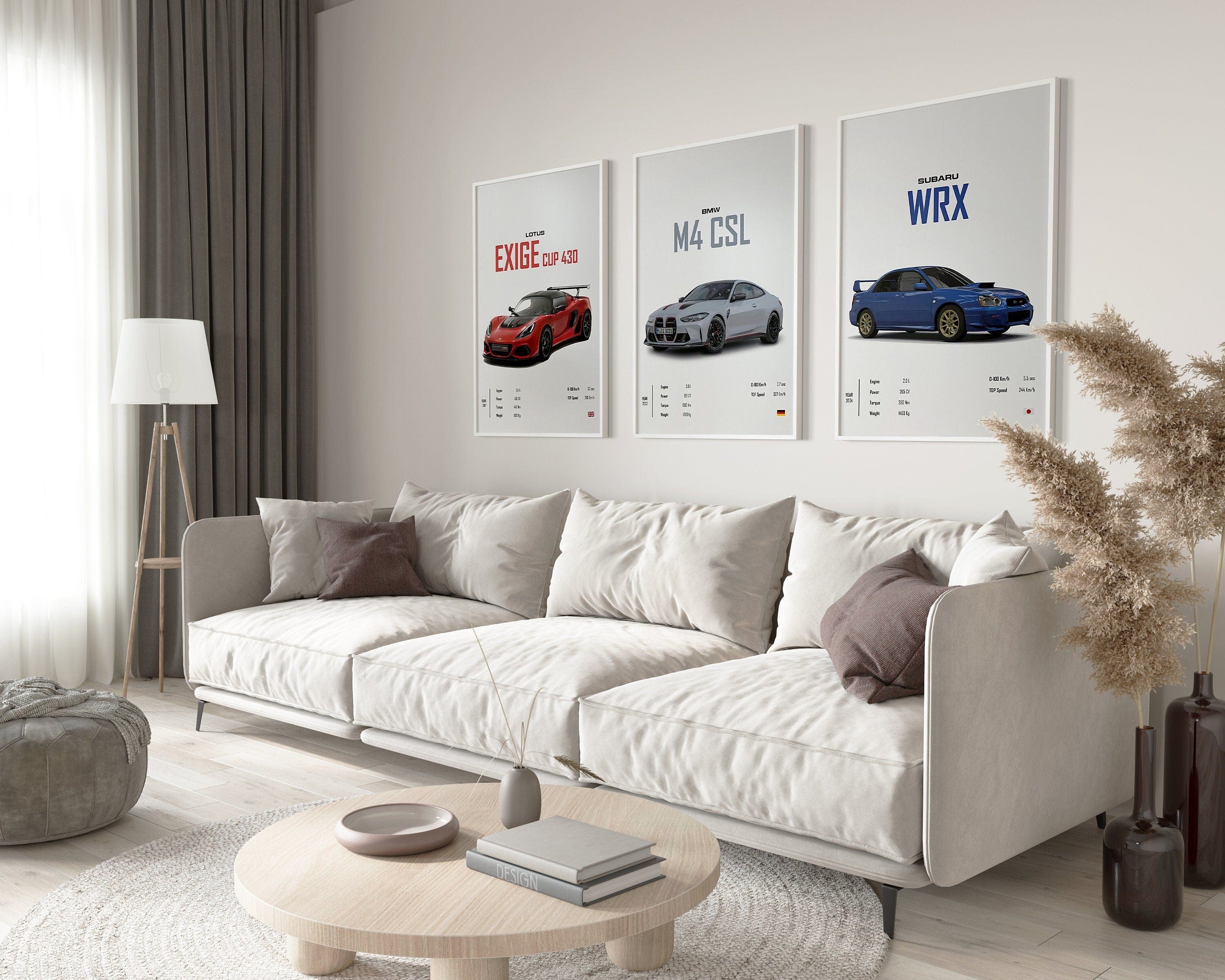 Poster Sportwagen  BMW LOTUS SUBARU Klassiker Legenden · Geschenk für ihn · Wohnzimmmer & Büro · Wand Deko · Print ohne Rahmen-0