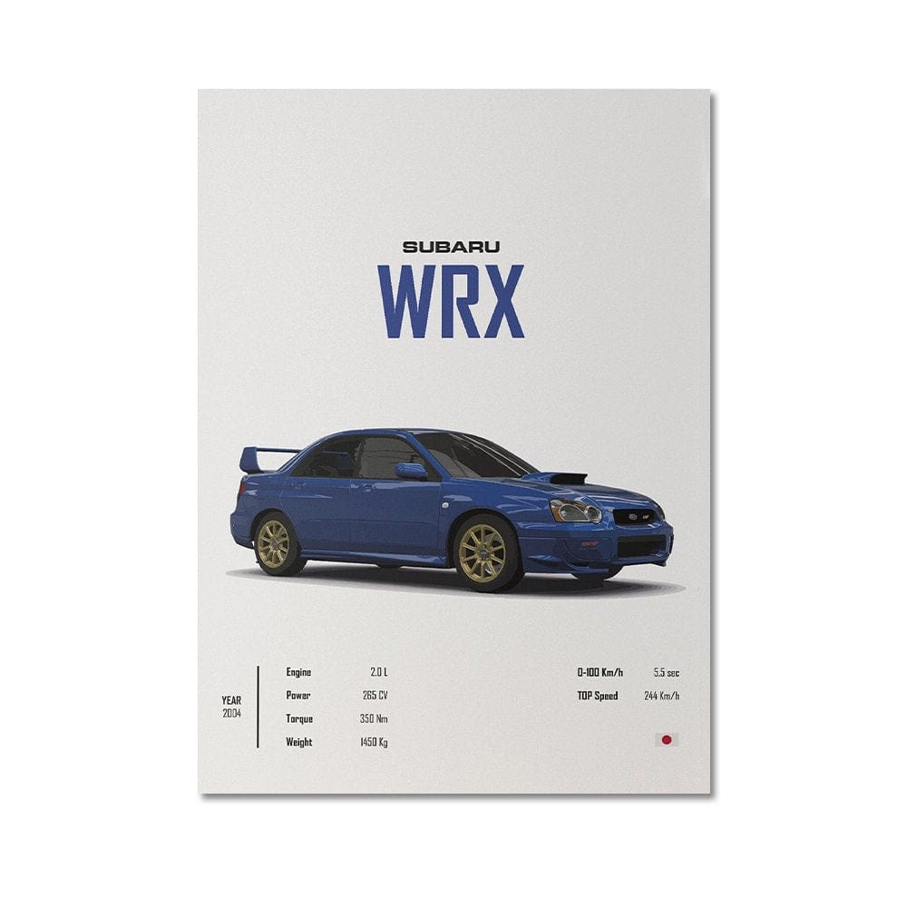 Poster Sportwagen  BMW LOTUS SUBARU Klassiker Legenden · Geschenk für ihn · Wohnzimmmer & Büro · Wand Deko · Print ohne Rahmen-7