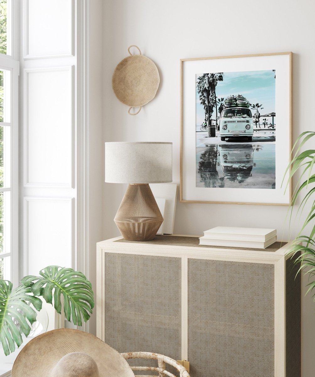 Poster Urlaub Ananas Pool Strand Surfbrett Buggy Wassermelone · Bilder Wohnzimmer & Schlafzimmer ·  Wand Deko · Kunst Druck ohne Rahmen-4