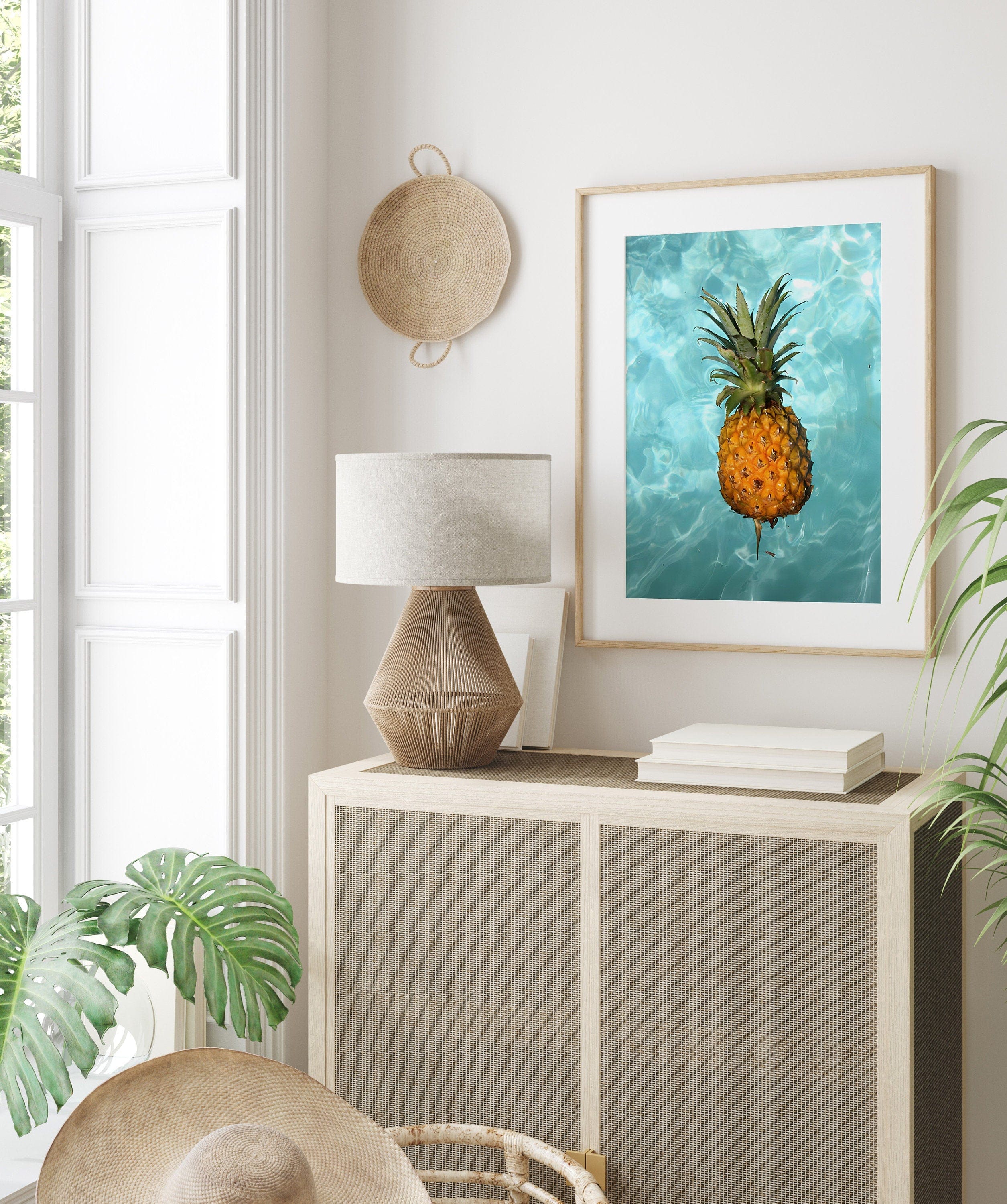Poster Urlaub Ananas Pool Strand Surfbrett Buggy Wassermelone · Bilder Wohnzimmer & Schlafzimmer ·  Wand Deko · Kunst Druck ohne Rahmen-5